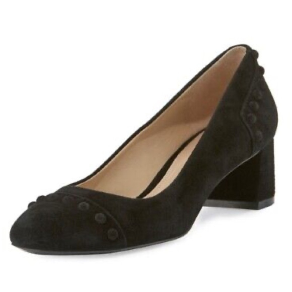 Tory Burch Black Suede Block Heels